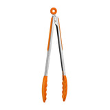 Zing Orange Silicone And Stainless Steel Tongs