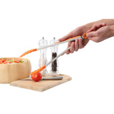 Zing Orange Silicone And Stainless Steel Tongs