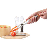 Zing Orange Silicone And Stainless Steel Tongs