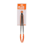 Zing Orange Silicone And Stainless Steel Tongs