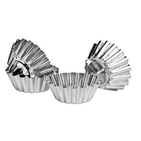 Set Of Four Round Cake Moulds