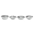 Set Of Eight Round Fluted Cake Moulds