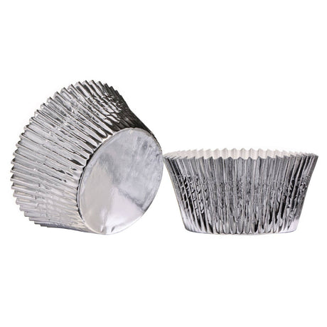 Silver 40Pcs Large Cupcake Cases