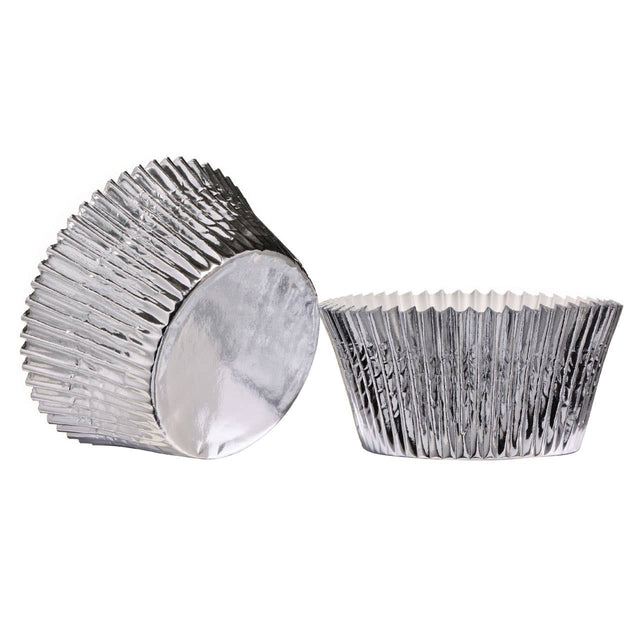 Silver 40Pcs Large Cupcake Cases