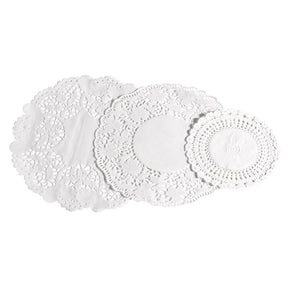 30Pcs White Foil Paper Doilies