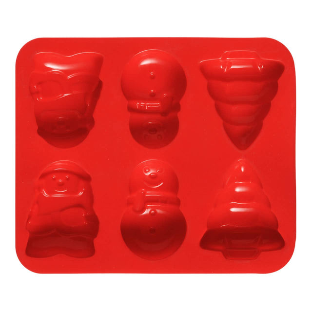 Red 6 Christmas Theme Cake Mould