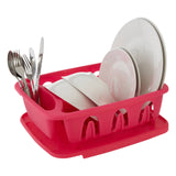 Hot Pink Dish Drainer with Removable Tray