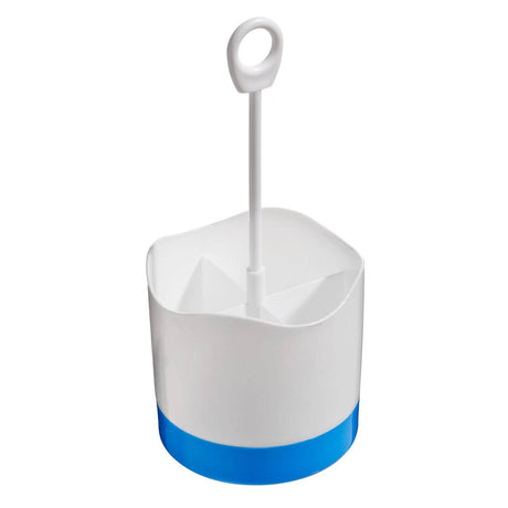 Blue and White Plastic Cutlery Caddy