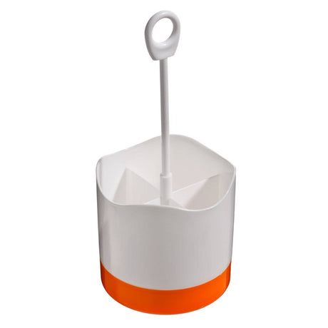 Orange and White Plastic Cutlery Caddy