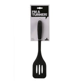 Zing Black Silicone Slotted Turner