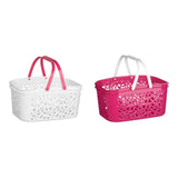 4500ml Hot Pink Plastic Storage Basket