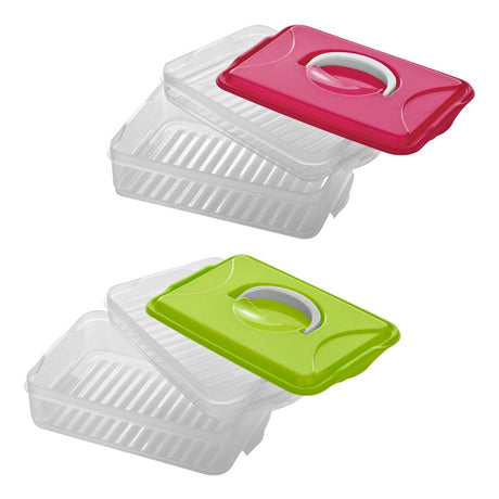 Hot Pink 2 Layer Food Container