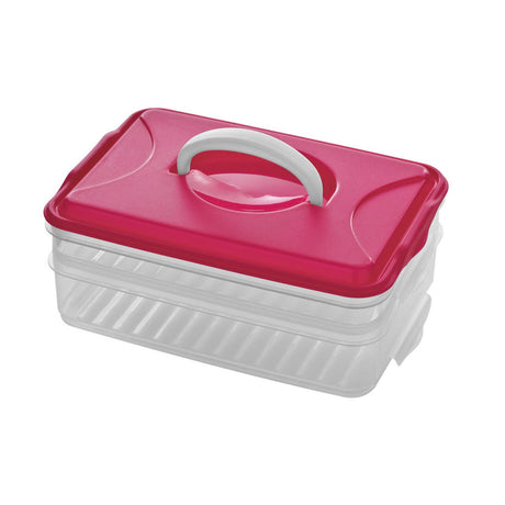 Hot Pink 2 Layer Food Container