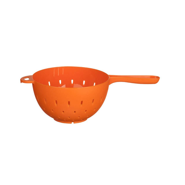 Orange Plastic Colander with Large Holes