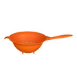Orange Plastic Colander with Small Holes