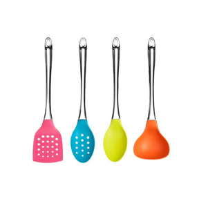Adrix 4pc Kitchen Tool Set with Clear PS Handle