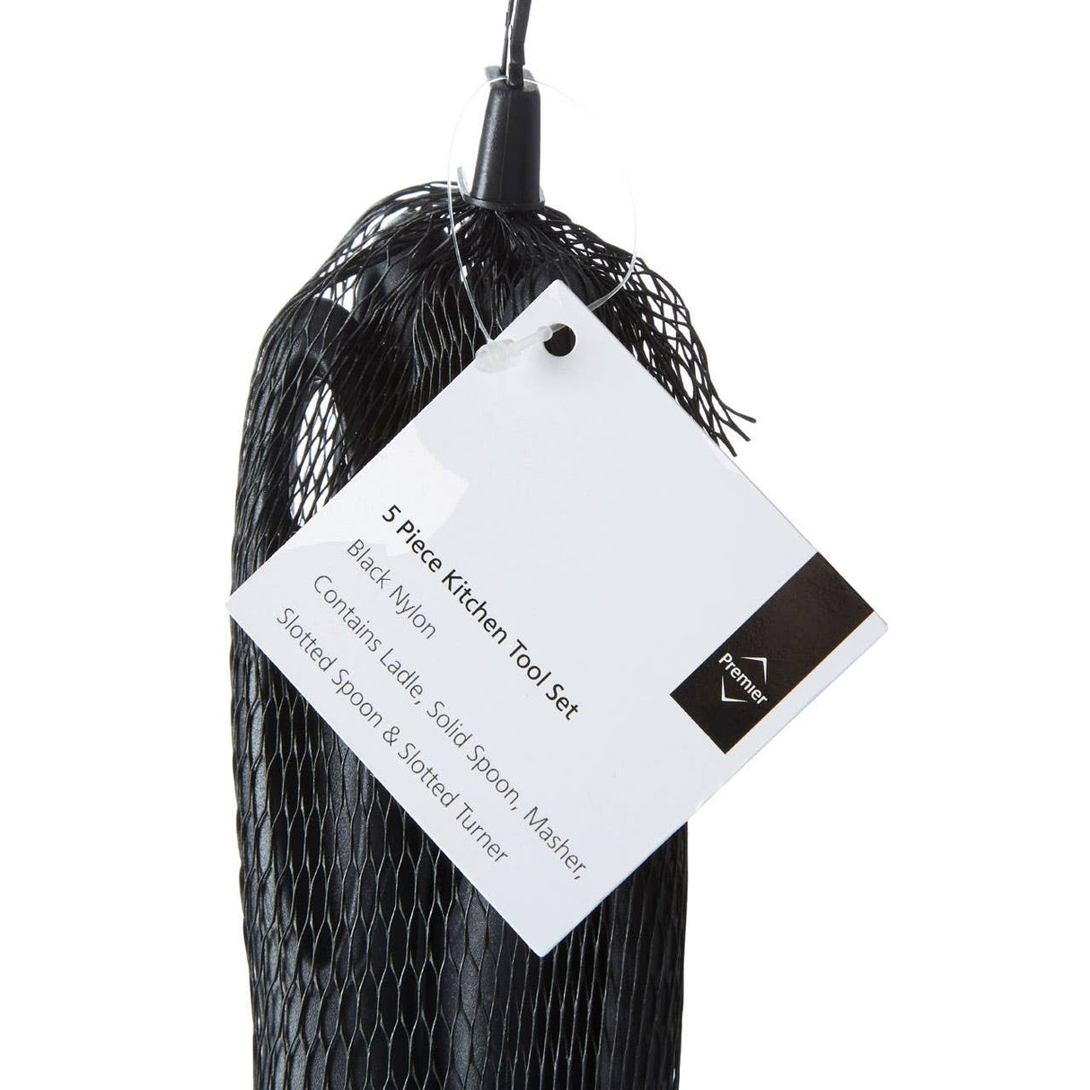 Tyri 5pc Black Nylon Kitchen Tool Set