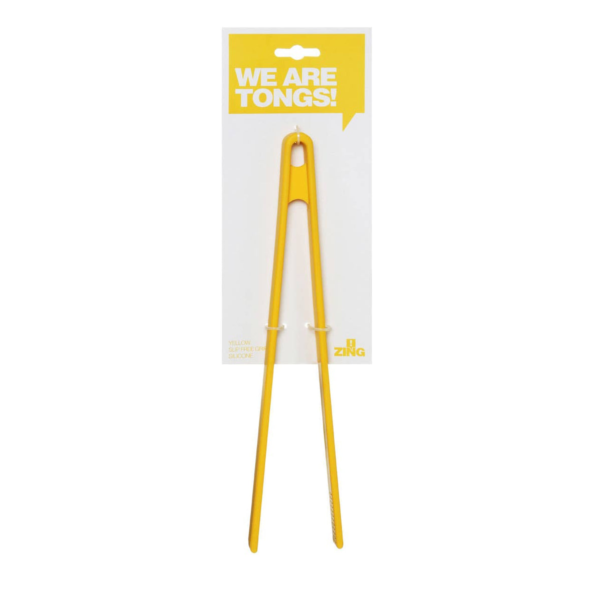 Zing Yellow Silicone Tongs