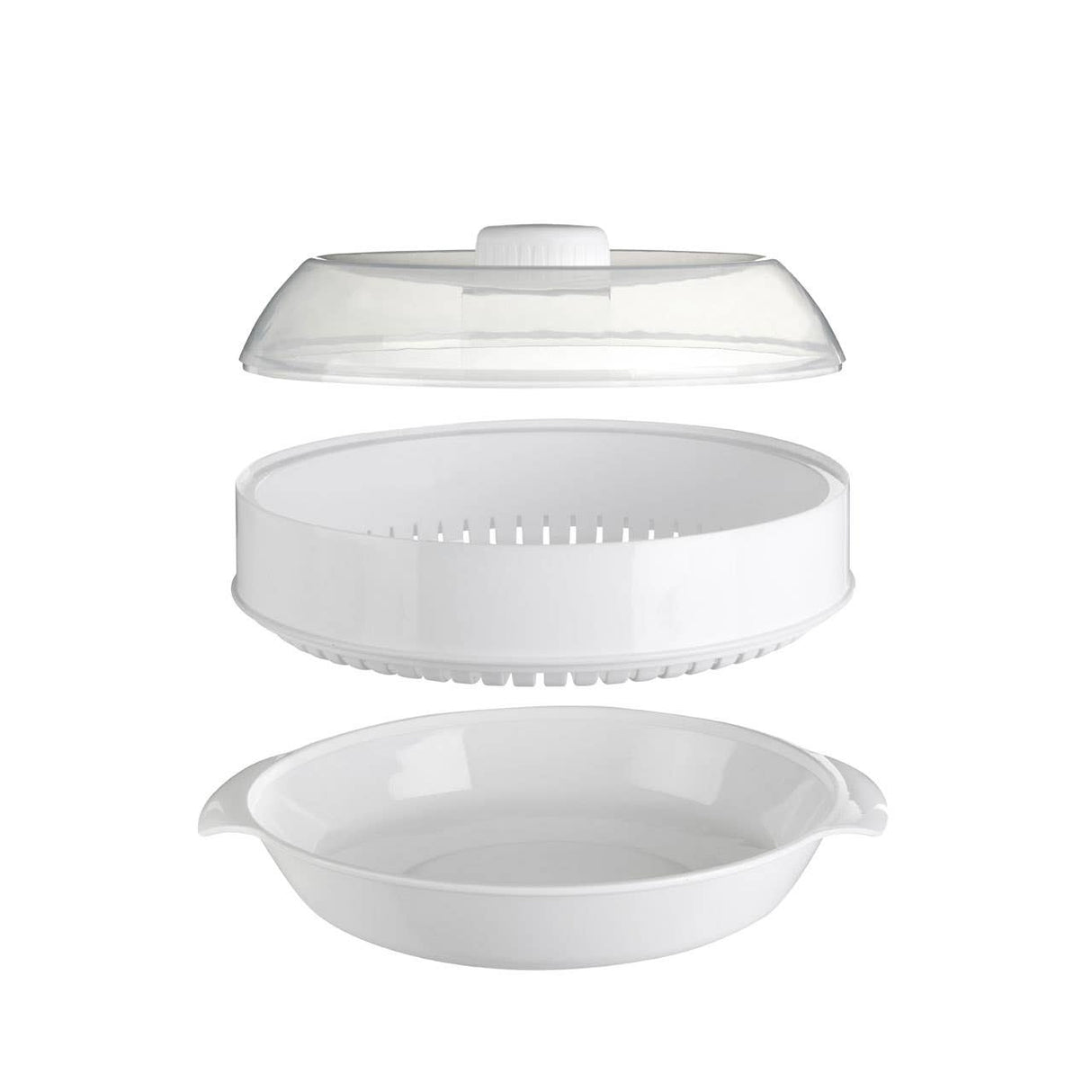 White And Clear Microwave Steamer