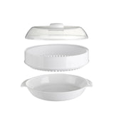 White And Clear Microwave Steamer