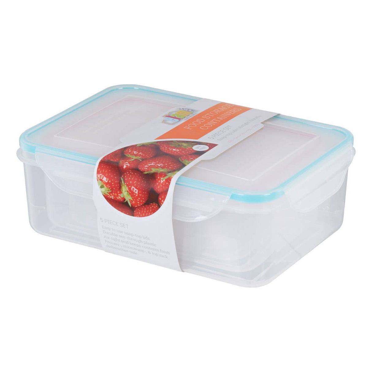 Herrela 5Pc Rectangular Food Containers