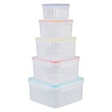 Herrela 5Pc Square Food Containers