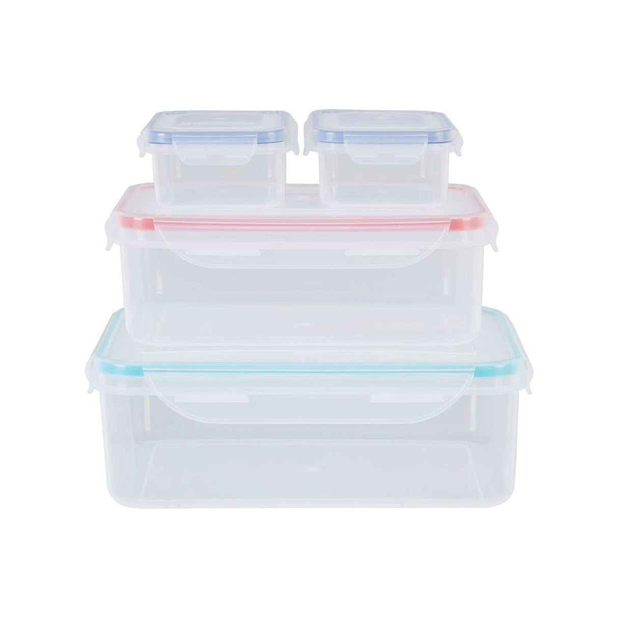 Herrela Multicoloured Lids 4Pc Food Containers