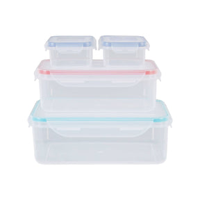 Herrela Multicoloured Lids 4Pc Food Containers