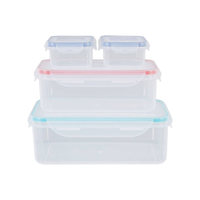 Herrela Multicoloured Lids 4Pc Food Containers