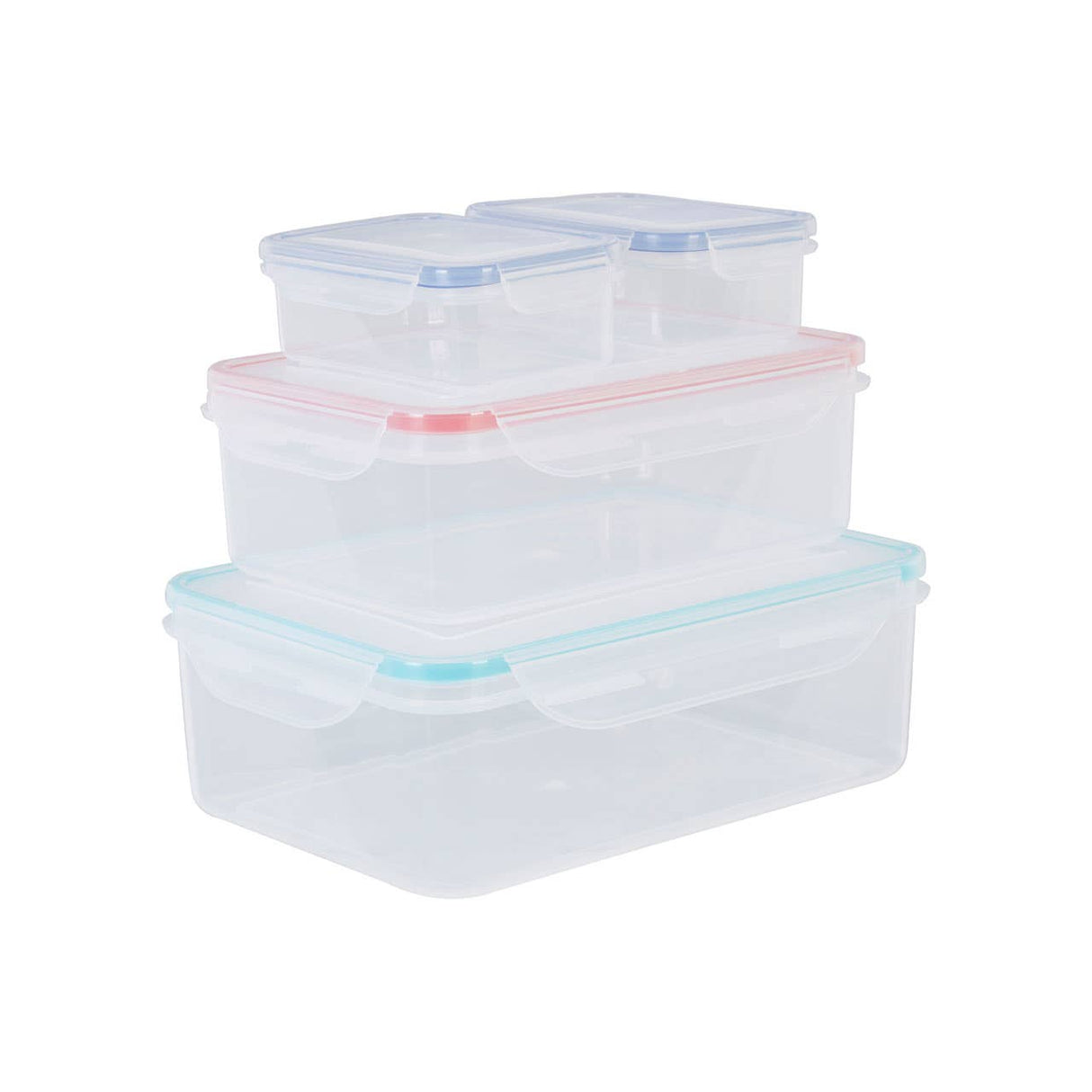 Herrela Multicoloured Lids 4Pc Food Containers
