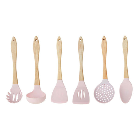 Zing 7Pc Pastel Pink Utensil Set
