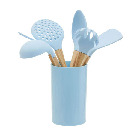 Zing 7Pc Pastel Blue Utensil Set