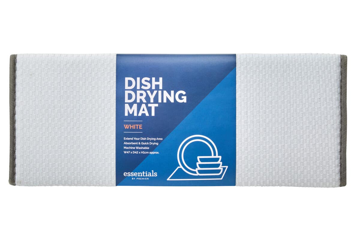 Dish Drying White Mat
