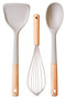 Nova Stone Grey Silicone Head 3 Piece Kitchen Tool Set