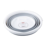 Averill Collapsible Grey and White Bucket With Handle