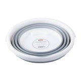 Averill Collapsible Grey and White Bucket With Handle