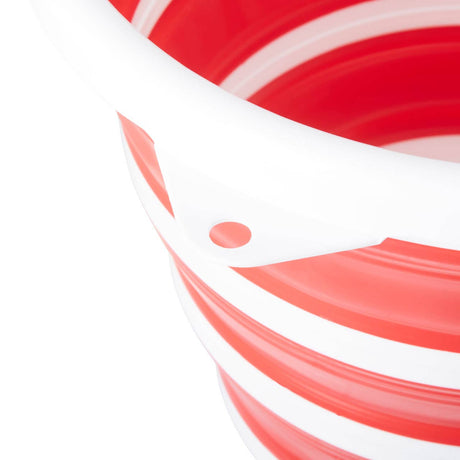 Red White Collapsible Bucket