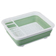 Umbria Green White Collapsible Dish Rack