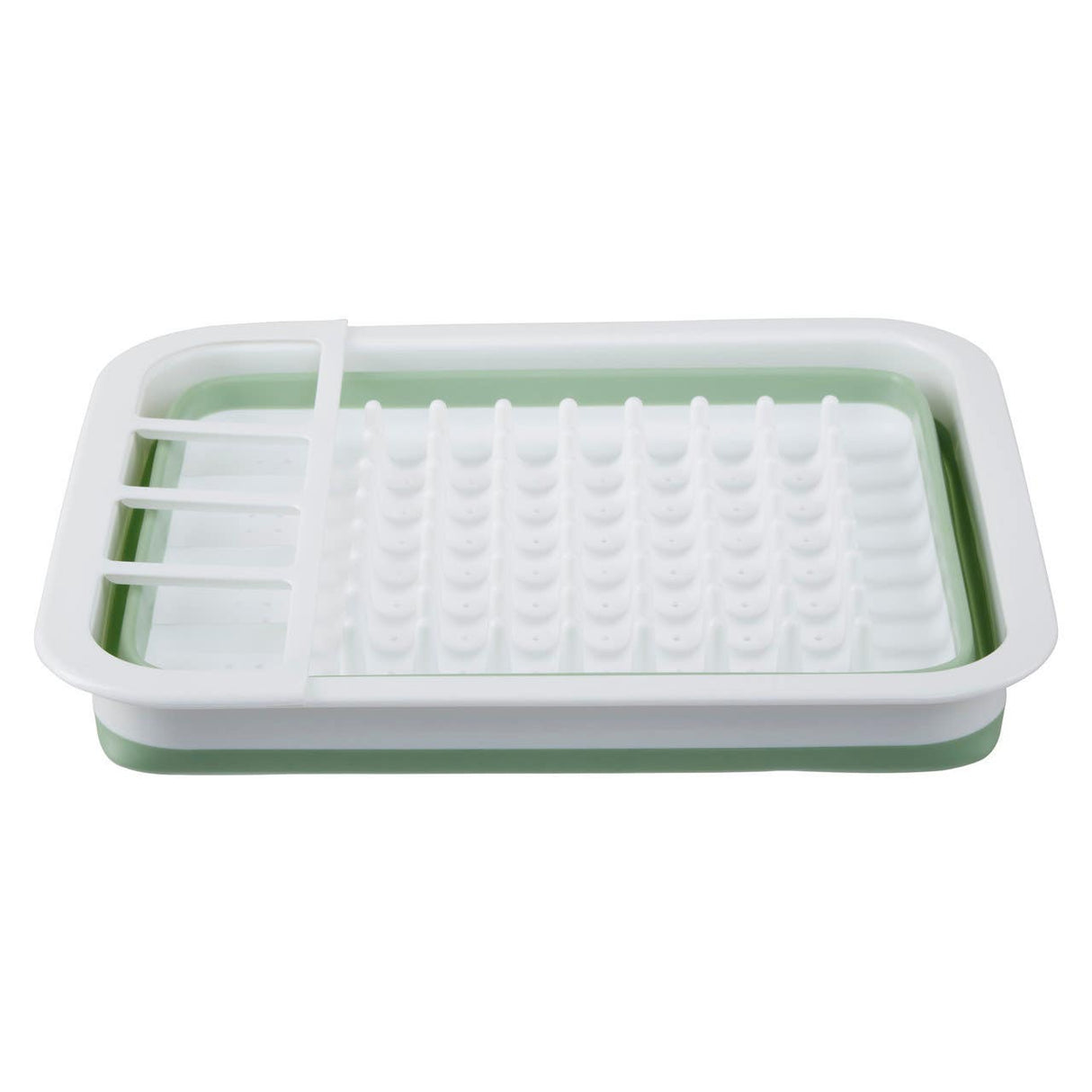 Umbria Green White Collapsible Dish Rack