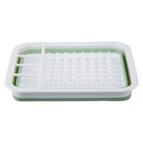 Umbria Green White Collapsible Dish Rack
