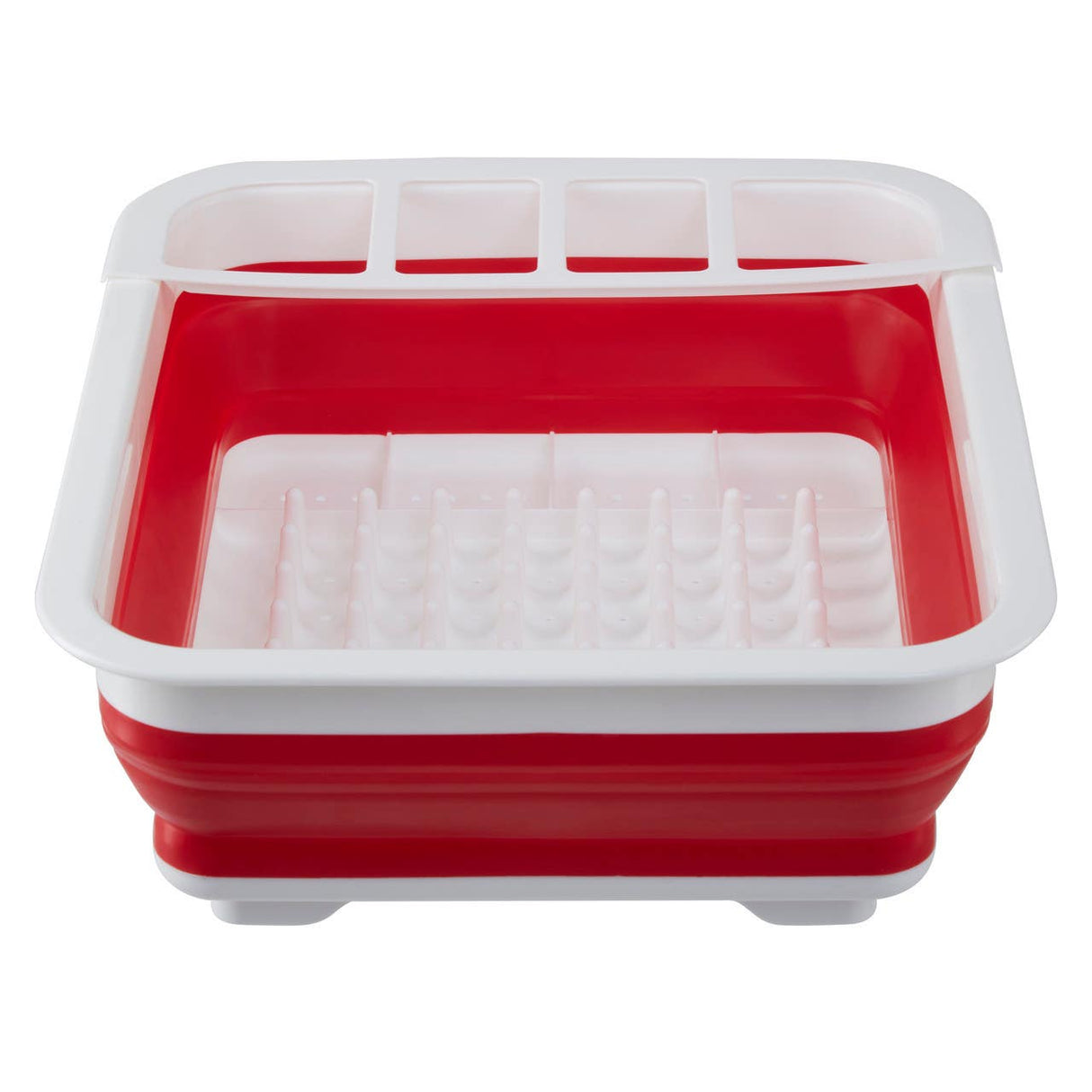 Umbria Red White Collapsible Dish Rack