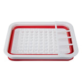 Umbria Red White Collapsible Dish Rack