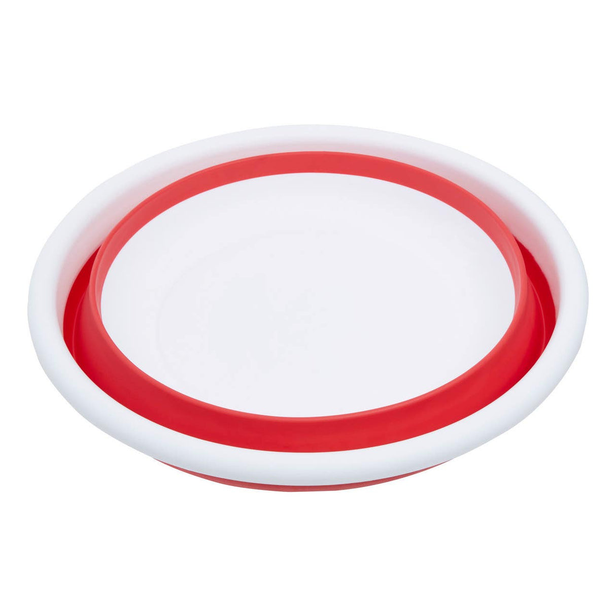 Umbria Collapsible Red White Round Washing Up Bowl