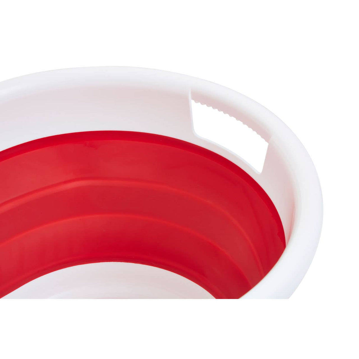 Collapsible Red White Laundry Basket