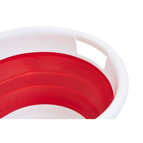Collapsible Red White Laundry Basket