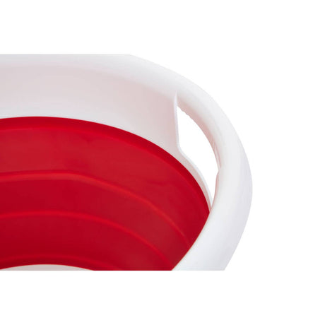 Collapsible Red White Laundry Basket