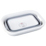 Averill Collapsible Grey and White Laundry Basket
