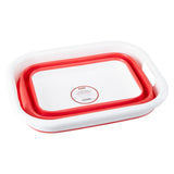 Collapsible Red White Laundry Basket
