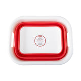 Collapsible Red White Laundry Basket