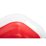 Collapsible Red White Laundry Basket